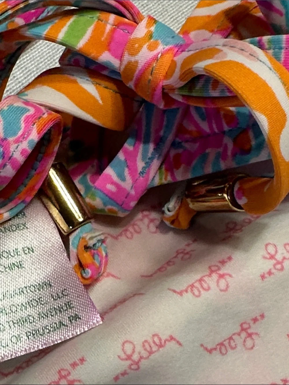 Lilly Pulitzer Splash Dance Multicolor Tropical Print String Bikini